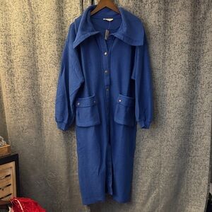 Free peopleWomen's Blue Coat- amazing and absolutely stunning